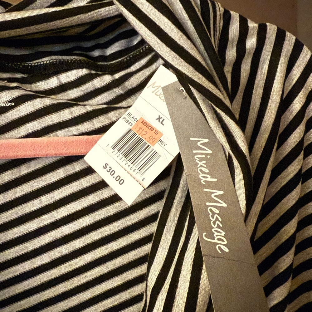 Black and White Striped Leggings